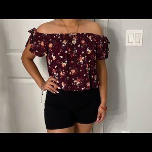 Off the shoulder crop top